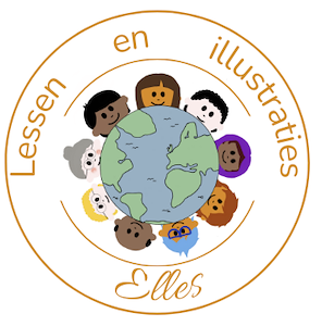 Logo van auteur Lessen en illustraties Elles van lesmaterialen en blogs