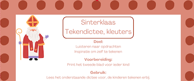 Lesmateriaal Tekendictee, teken wat je hoort Sinterklaas van auteur Deklasvanjufdemi