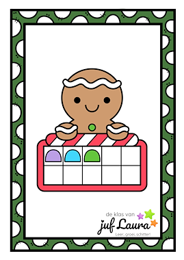 Lesmateriaal Kaartjes getalbeelden - kerst (aanvulling) van auteur De klas van juf Laura