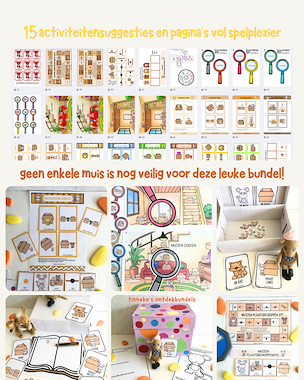 Lesmateriaal Spelen met plaatsbegrippen en lieve muisjes van auteur Tinnekes ontdekbundels slide 2