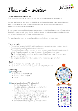 Lesmateriaal Winter - Ikea rad - Tellen t/m 10 van auteur De klas van juf Laura slide 4