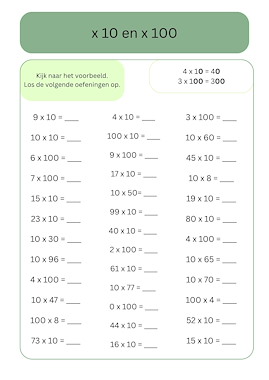 Lesmateriaal vermenigvuldigen (tafels) tot 1000 van auteur Juf Chloe de mantaklas slide 2