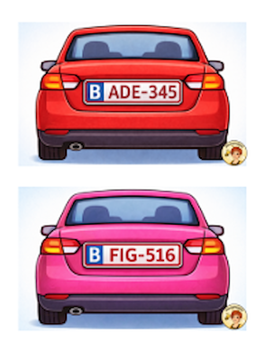 Lesmateriaal Nummerplaten naleggen van auteur Kleuterbijtjes slide 2