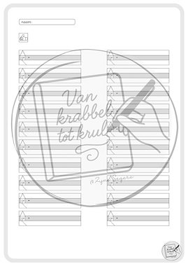 Lesmateriaal Schrijfspel thema school van auteur Van krabbel tot krul slide 3