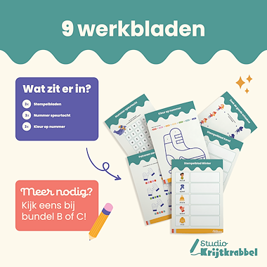 Lesmateriaal Themabundel Winter: Basis | Werkbladen en Woordkaarten van auteur Studio Krijtkrabbel slide 3