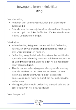 Lesmateriaal bewegend leren - klokkijken hele en halve uren van auteur Juf Kitty B slide 2