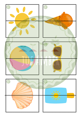 Lesmateriaal Puzzelspel 'zomer' van auteur juf_Amber slide 2