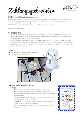Lesmateriaal Winter - Zaklampspel - Vormen van auteur De klas van juf Laura slide 4