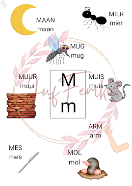 Lesmateriaal bundel letter M van auteur Juffemke flamingoklas slide 2