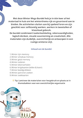 Lesmateriaal Winter Mega Bundel – Spelend Leren met Taal en Rekenen van auteur Juf_C slide 2