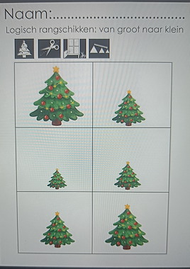 lesmateriaal Thema kerst: logisch rangschikken: van groot naar klein van auteur Juf Christ l