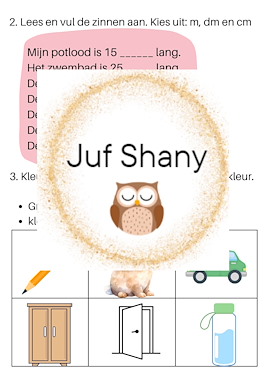 Lesmateriaal Werkbladen lengtematen en inhoudsmaten van auteur Juf Shany slide 2