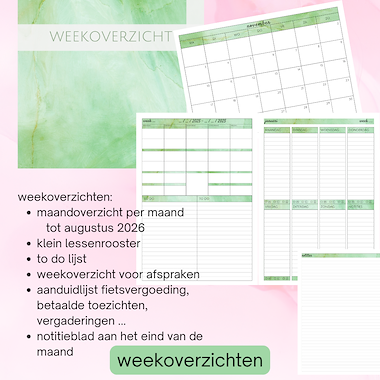 Lesmateriaal Agenda 2025 - 2026 van auteur Juf Hanne_ slide 2