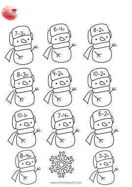 Lesmateriaal winters bewegen, sommen t/m 20 van auteur Creations by Astrid slide 3