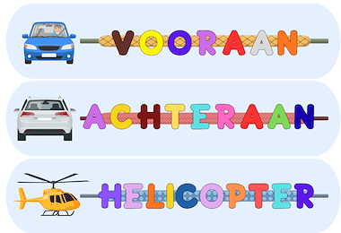 Lesmateriaal Woordjes rijgen thema politie van auteur Jeti Creations slide 2