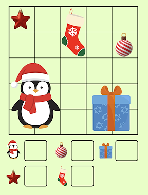 Lesmateriaal Thema Kerst : Hoeveel vakjes? van auteur Juf Katy slide 2