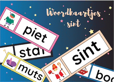 Lesmateriaal Woordkaartjes sinterklaas  van auteur Jana