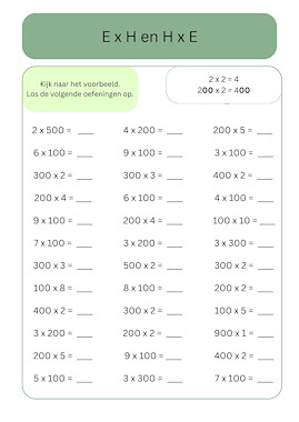 Lesmateriaal vermenigvuldigen (tafels) tot 1000 van auteur Juf Chloe de mantaklas slide 4
