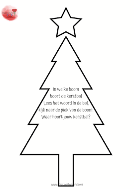 Lesmateriaal Kerstbal in de juiste kerstboom van auteur Creations by Astrid