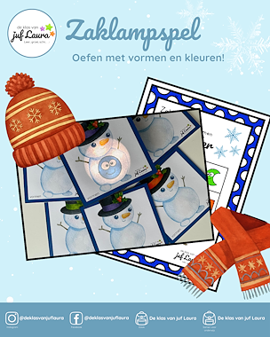 Lesmateriaal Winter - Zaklampspel - Vormen van auteur De klas van juf Laura