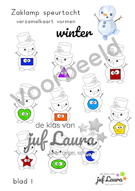 Lesmateriaal Winter - Zaklampspel - Vormen van auteur De klas van juf Laura slide 2