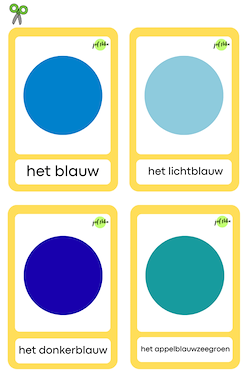 Lesmateriaal Kleurenkennis woord- en mengkaarten van auteur Juf Nika slide 2