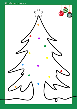 Lesmateriaal Spel: versier de kerstboom (spelen met kleurtjes) van auteur Kleutertalent slide 2