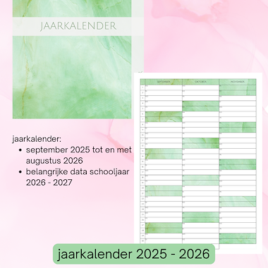 Lesmateriaal Agenda 2025 - 2026 van auteur Juf Hanne_ slide 4