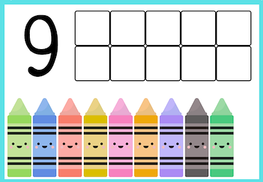 Lesmateriaal Kleikaarten krijtjes 1 tm 10  van auteur Juf Jaleesa en juf Tessa slide 2