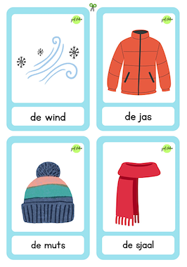 Lesmateriaal Woordkaarten Winter van auteur Juf Nika slide 3