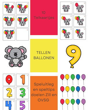 Lesmateriaal telspel - de ballonnen van de koala van auteur Little Play Friends