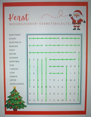 Lesmateriaal Kerst - woordzoeker + verbetersleutel van auteur Juf Christ l slide 2