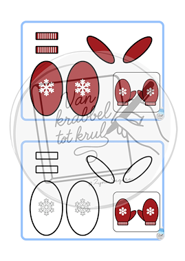 Lesmateriaal Winterfiguren knippen van auteur Van krabbel tot krul slide 4