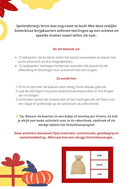 Lesmateriaal Sinterklaas knijpkaarten – tellen en taal met plezier! van auteur Juf_C slide 2