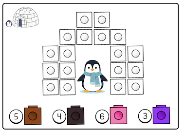 Lesmateriaal Thema winter: mathlink cubes van auteur Juf Katy slide 2