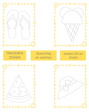 Lesmateriaal traceren - zomer van auteur Little Play Friends