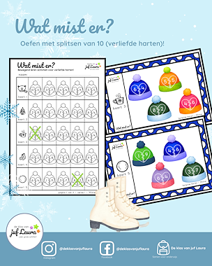 Lesmateriaal Winter - Bundel - Verliefde harten van auteur De klas van juf Laura