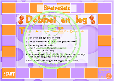 Lesmateriaal Getalbegrip tot 20 - Spelbord - Dobbel en leg  van auteur Juf_Fabienne slide 3