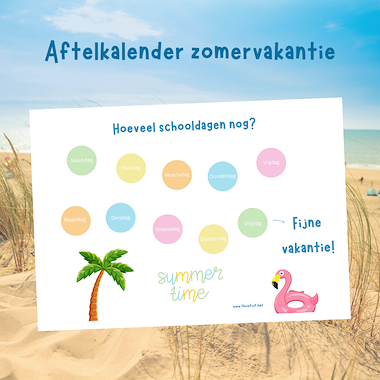 lesmateriaal Aftelkalender zomervakantie van auteur Thuisfuif