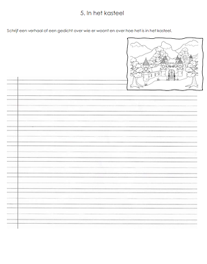 Lesmateriaal Gedicht met open eind - Het huis van meneertje Bruis  van auteur Lessen en Illustraties Elles slide 2