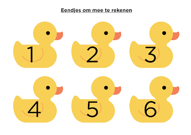 Lesmateriaal Eendjes om mee te rekenen van auteur Eenkijkjeindeklas