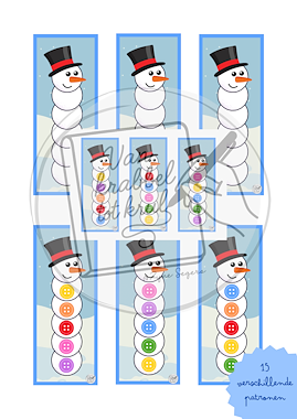 Lesmateriaal Geef de sneeuwpop zijn knopen terug! van auteur Van krabbel tot krul slide 2