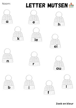 Lesmateriaal Pakket mutsen voor het lampje van auteur de beweegjuf slide 3