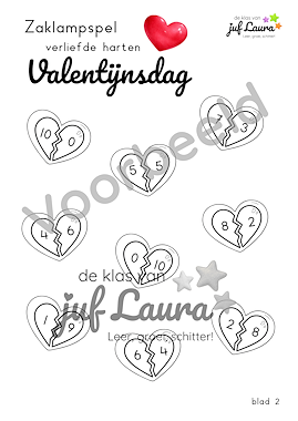 Lesmateriaal Valentijnsdag - Zaklampspel - Verliefde harten van auteur De klas van juf Laura slide 3