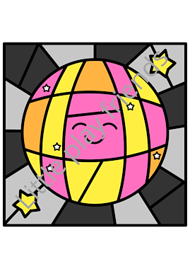 Lesmateriaal Kleuren naar voorbeeld thema nieuwjaar van auteur Little Play Friends slide 4