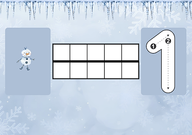 Lesmateriaal Thema winter: tellen en schrijven tot 10 van auteur Juf Katy slide 3