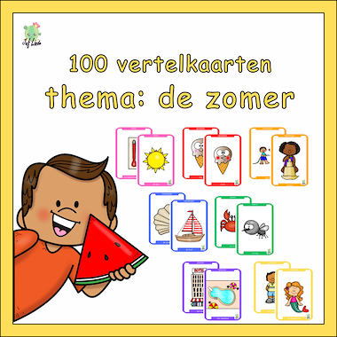 lesmateriaal 100 vertelkaarten thema: de ZOMER van auteur juf Linde