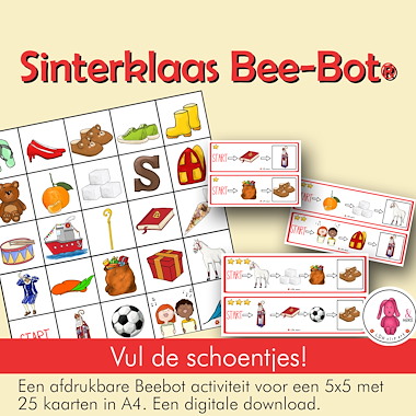Lesmateriaal BEE-BOT® mat SINTERKLAAS activiteit: Vul de schoentjes! van auteur LDN Clipart