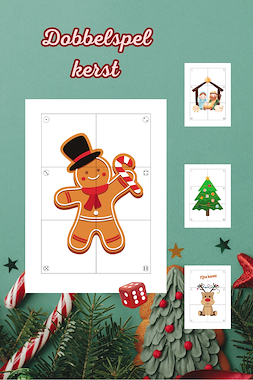 lesmateriaal Dobbelspel kerst van auteur Thuisfuif