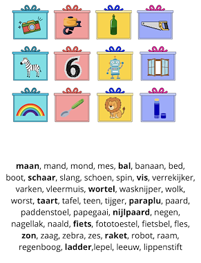 Lesmateriaal Thema Kerst : Wat begint met dezelfde letter? van auteur Juf Katy slide 3